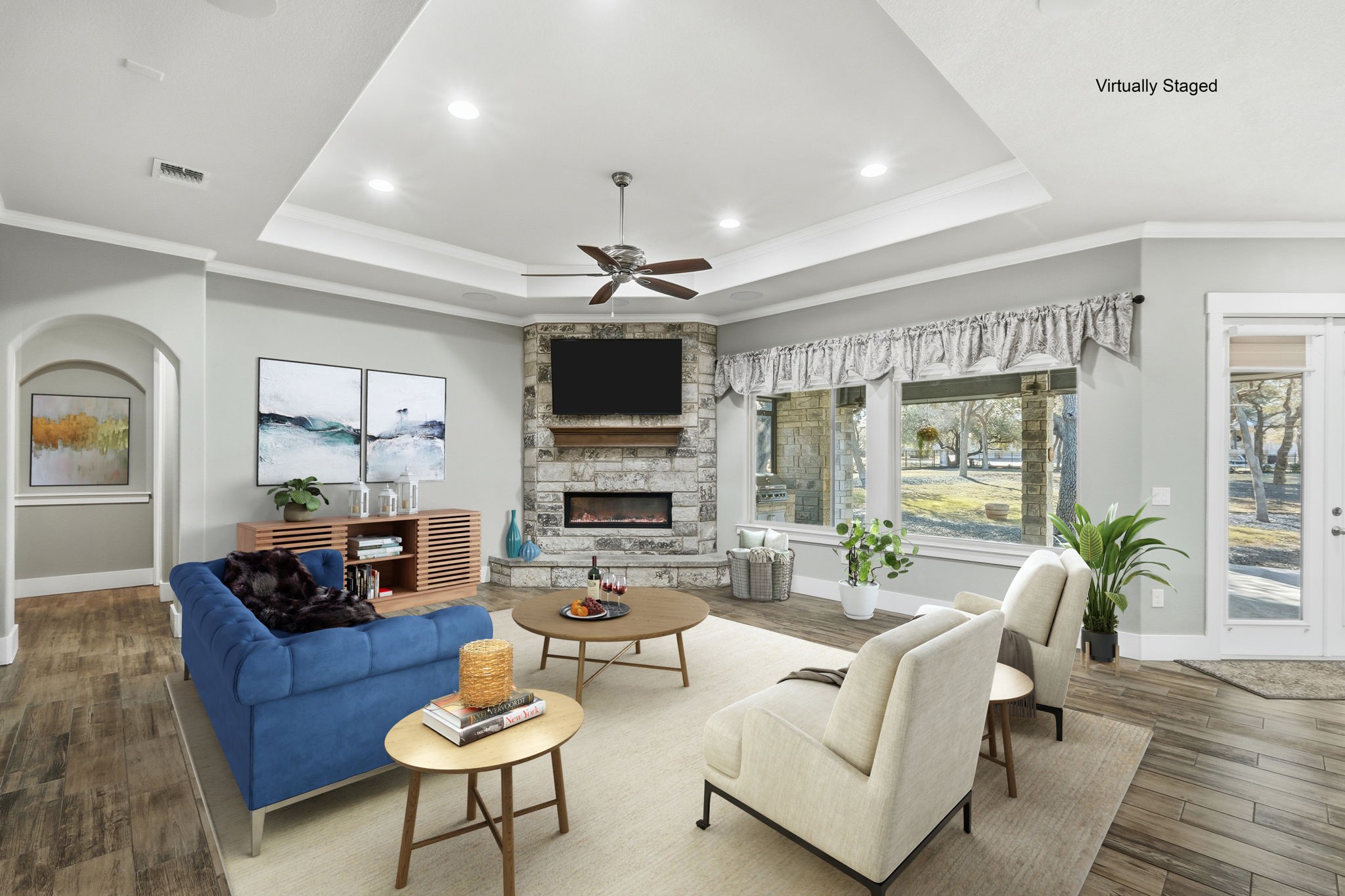 403 Highland Spring Lane Georgetown, TX 78633 - Photo 9 of 40 Living room virtually staged