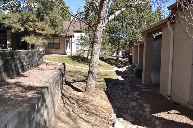 a view of an entrance of house