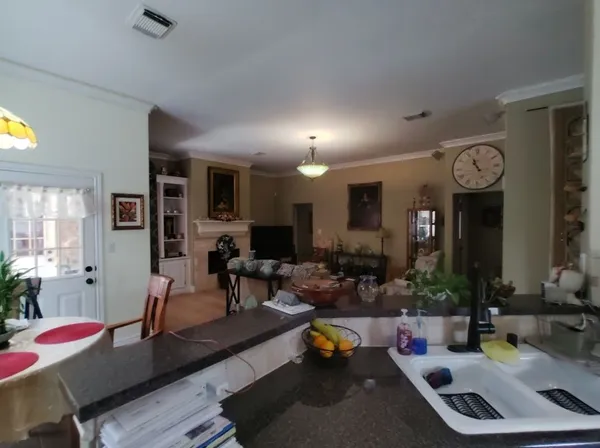 a room with furniture