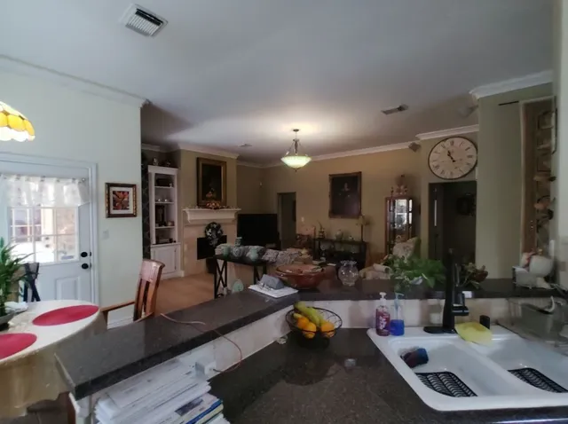 a room with furniture