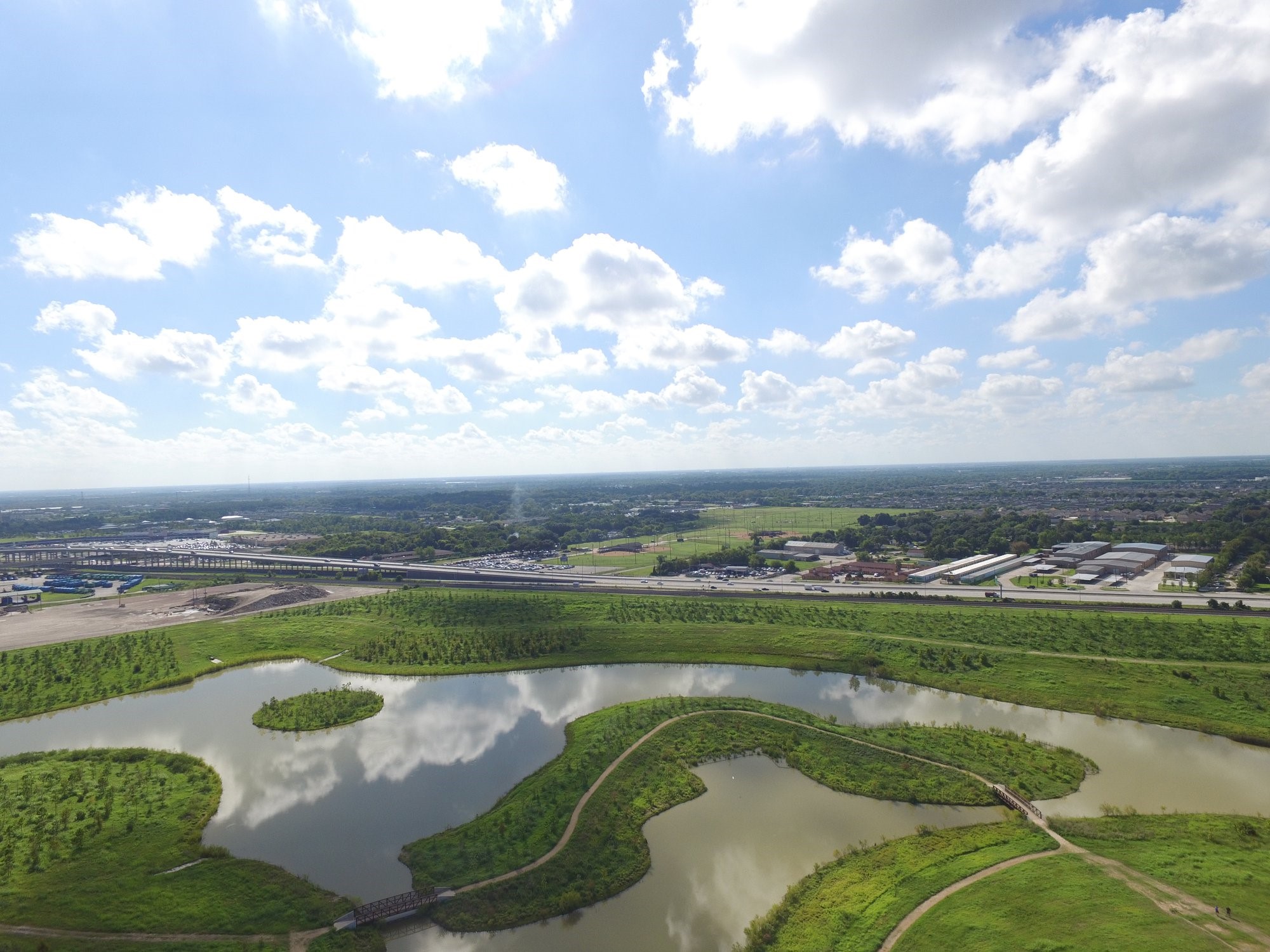 4427 Warm Springs Road Houston, TX 77035 - Photo 28 of 30 Ariel view of the wonderful 291 acres of wetlands, greenspace and nature trails.