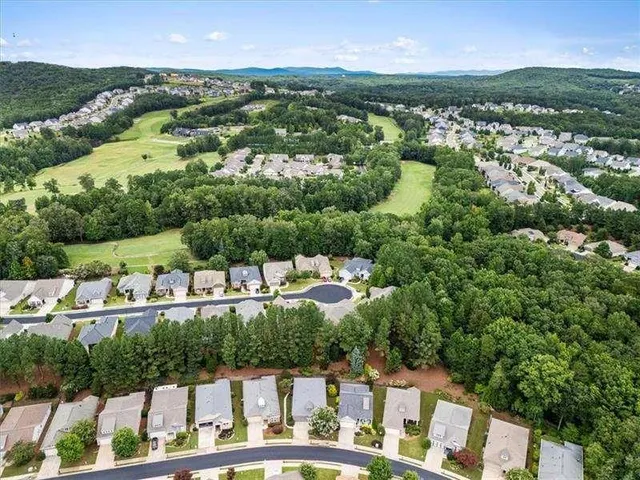 an outdoor space with furniture