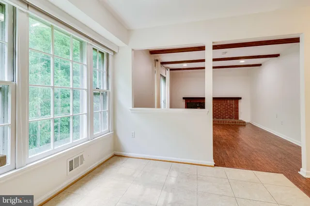 a kitchen with a stove and a microwave