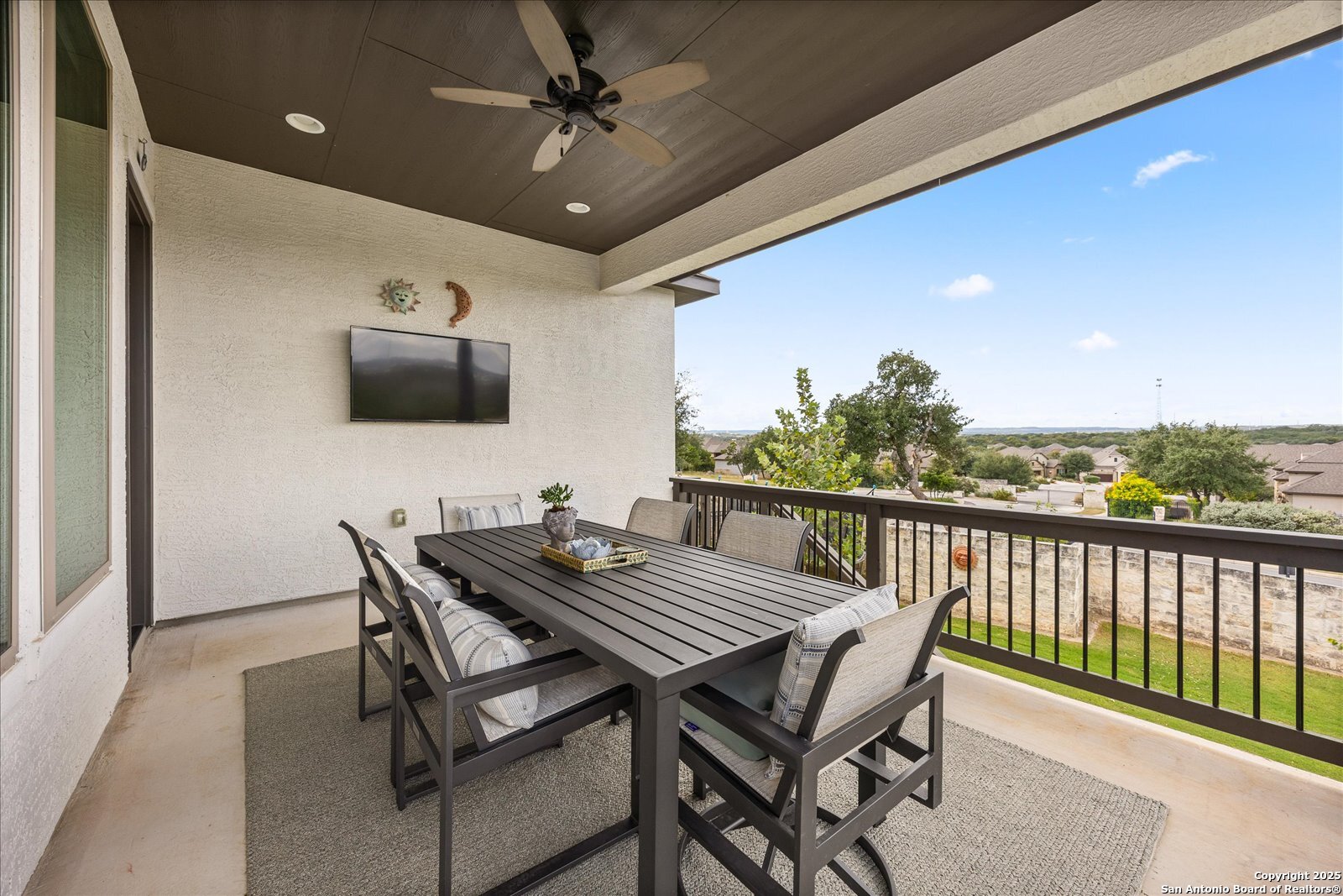 126 Ocotillo Boerne, TX 78006 - Photo 33 of 47 a view of a balcony dining table and chairs