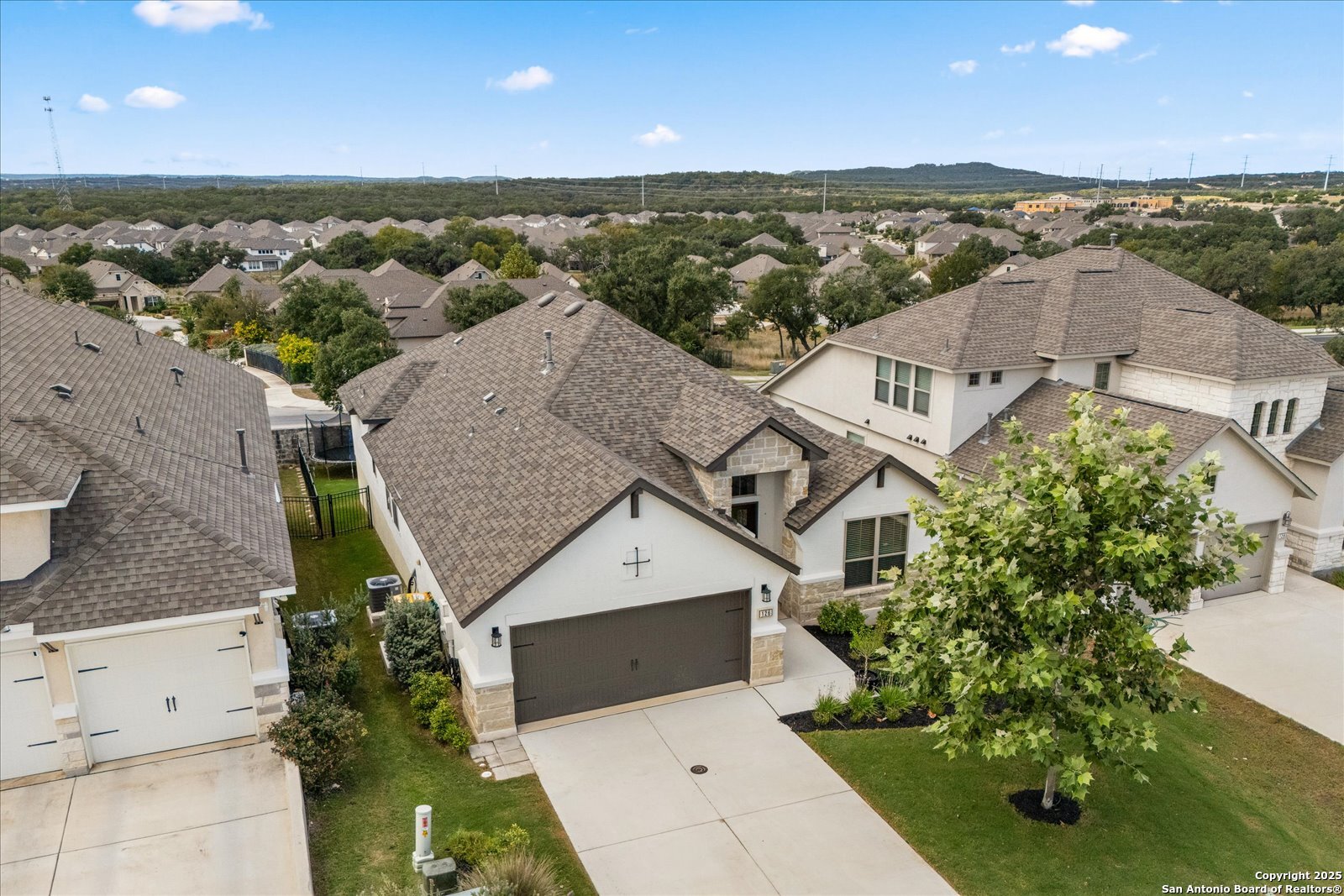 126 Ocotillo Boerne, TX 78006 - Photo 43 of 47 an aerial view of a house with a yard