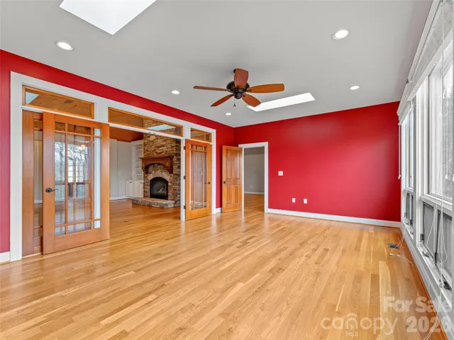 a view of a wooden deck