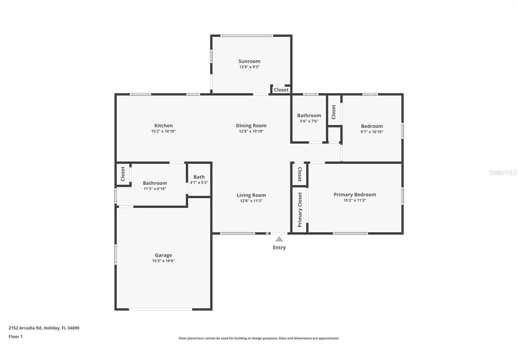 2152 Arcadia Road Holiday, FL 34690 - Photo 30 of 30 a picture of a floor plan