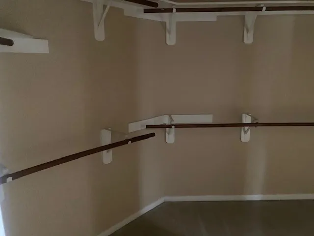a close view of closet