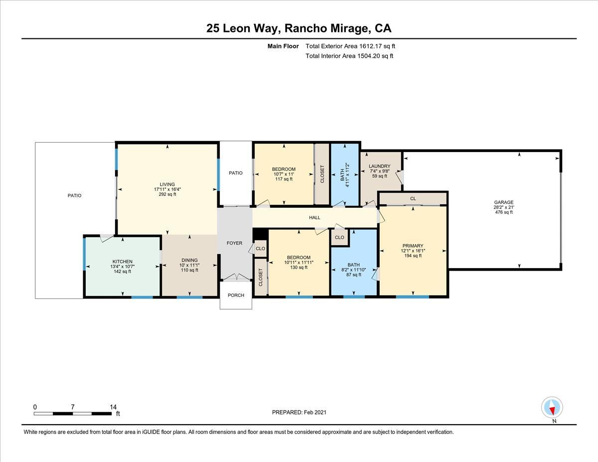 25 Leon Way Rancho Mirage, CA 92270 - Photo 33 of 34 Floorplan