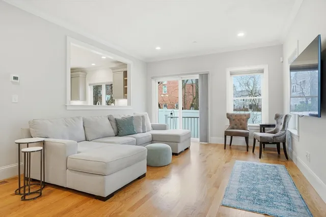 a living room with furniture and a couch