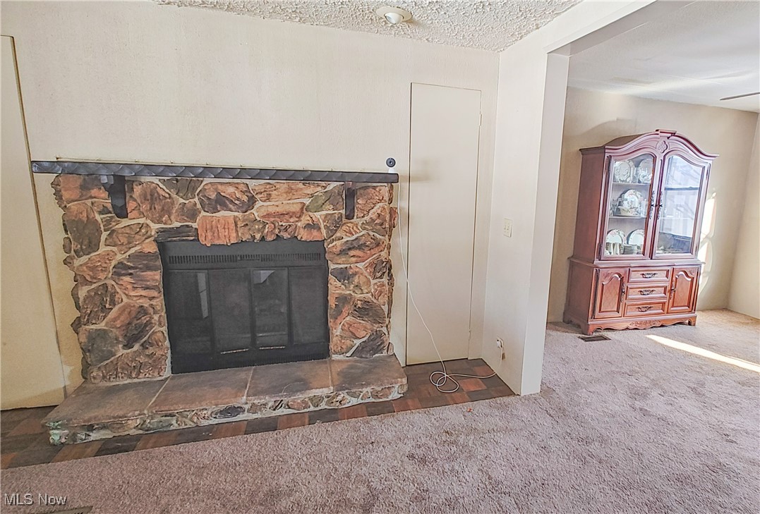 13885 Beard Road New Springfield, OH 44443 - Photo 14 of 27 Showing part of the Dining Room and Living Room w/ fireplace