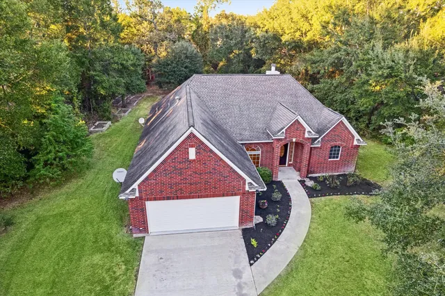 a aerial view of a house
