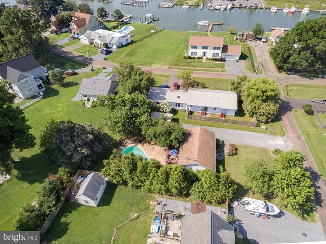 an aerial view of multiple house