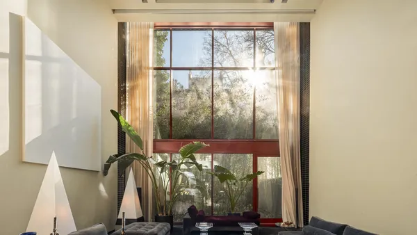 a view of a balcony with an outdoor space