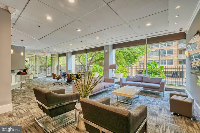 a view of empty room with windows