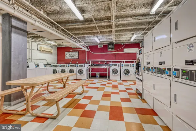 a view of a building with a street