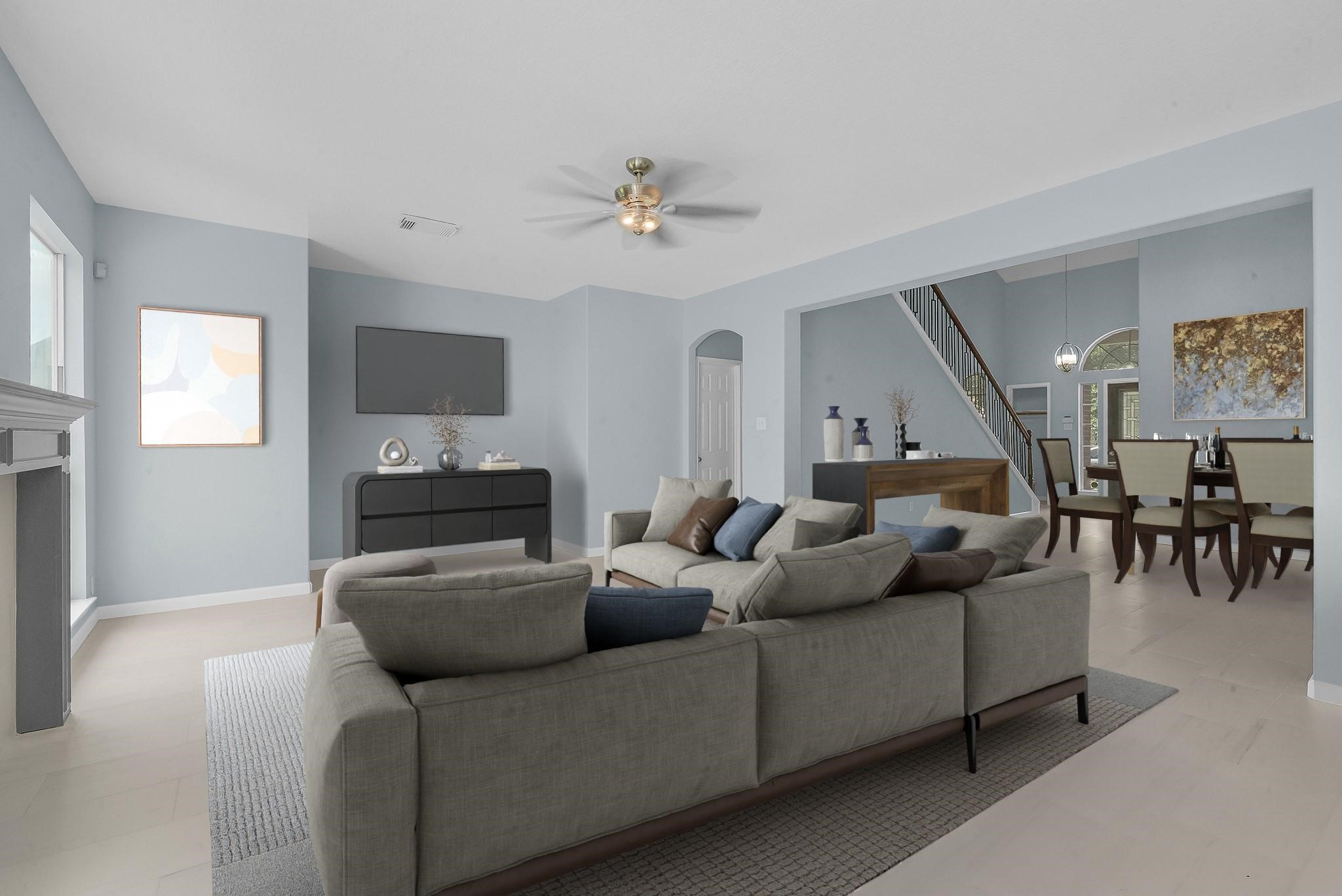4238 Tree Moss Place Humble, TX 77346 - Photo 14 of 30 Open concept Living Staged