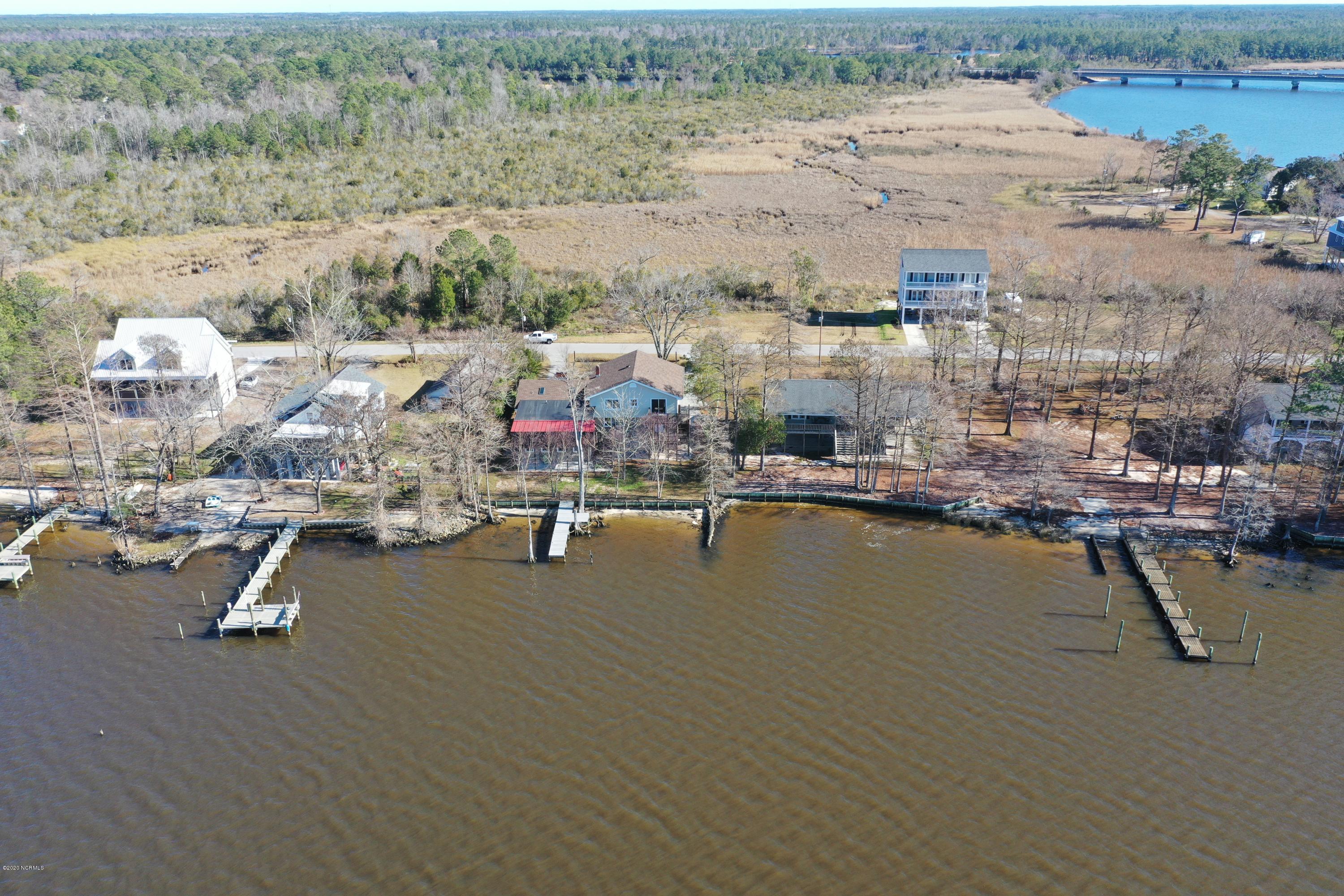 417 Riverside Drive New Bern, NC 28560 - Photo 89 of 93 River to Wetlands Aerial View