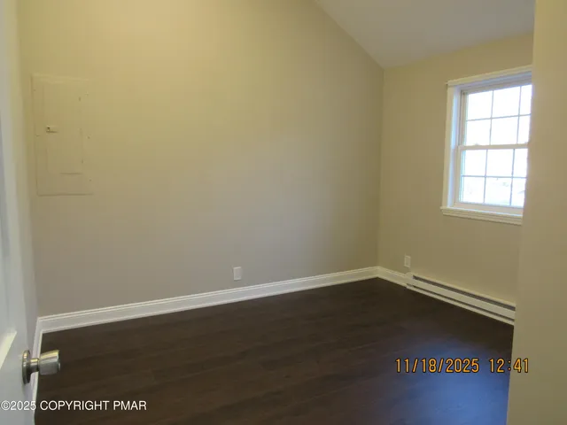 an empty room with a window