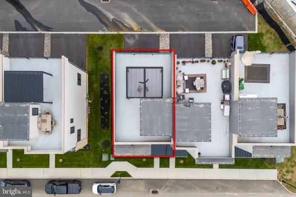 an aerial view of multiple house