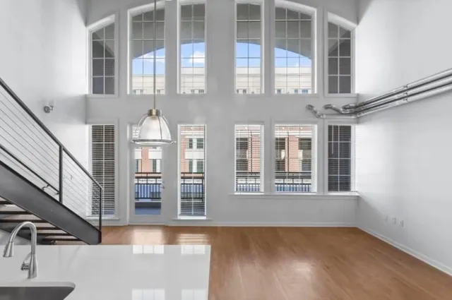 a view of an entryway with staircase