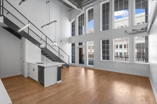 a view of an entryway with staircase