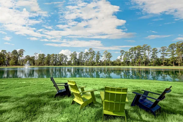 a view of a chairs in a yard