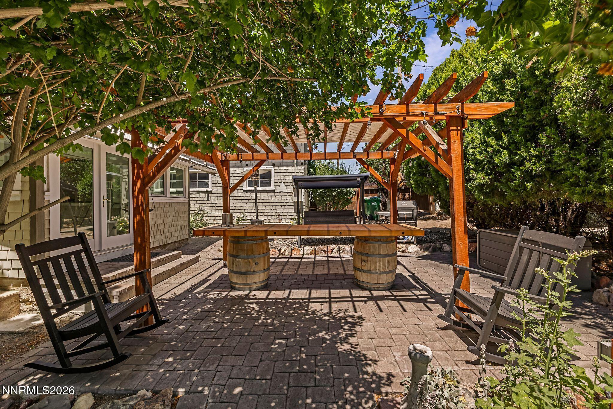 116 Rice Street Carson City, NV 89706 - Photo 32 of 45 Outside Upper patio with pergola