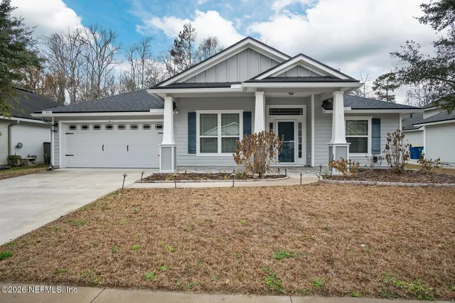 front view of a house with a outdoor space