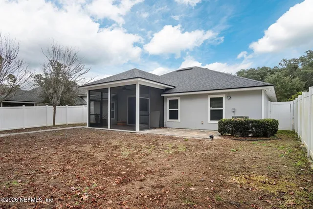 a house view with a garden space