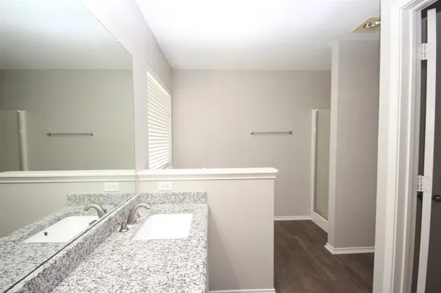 a view of small space with racks on the wall