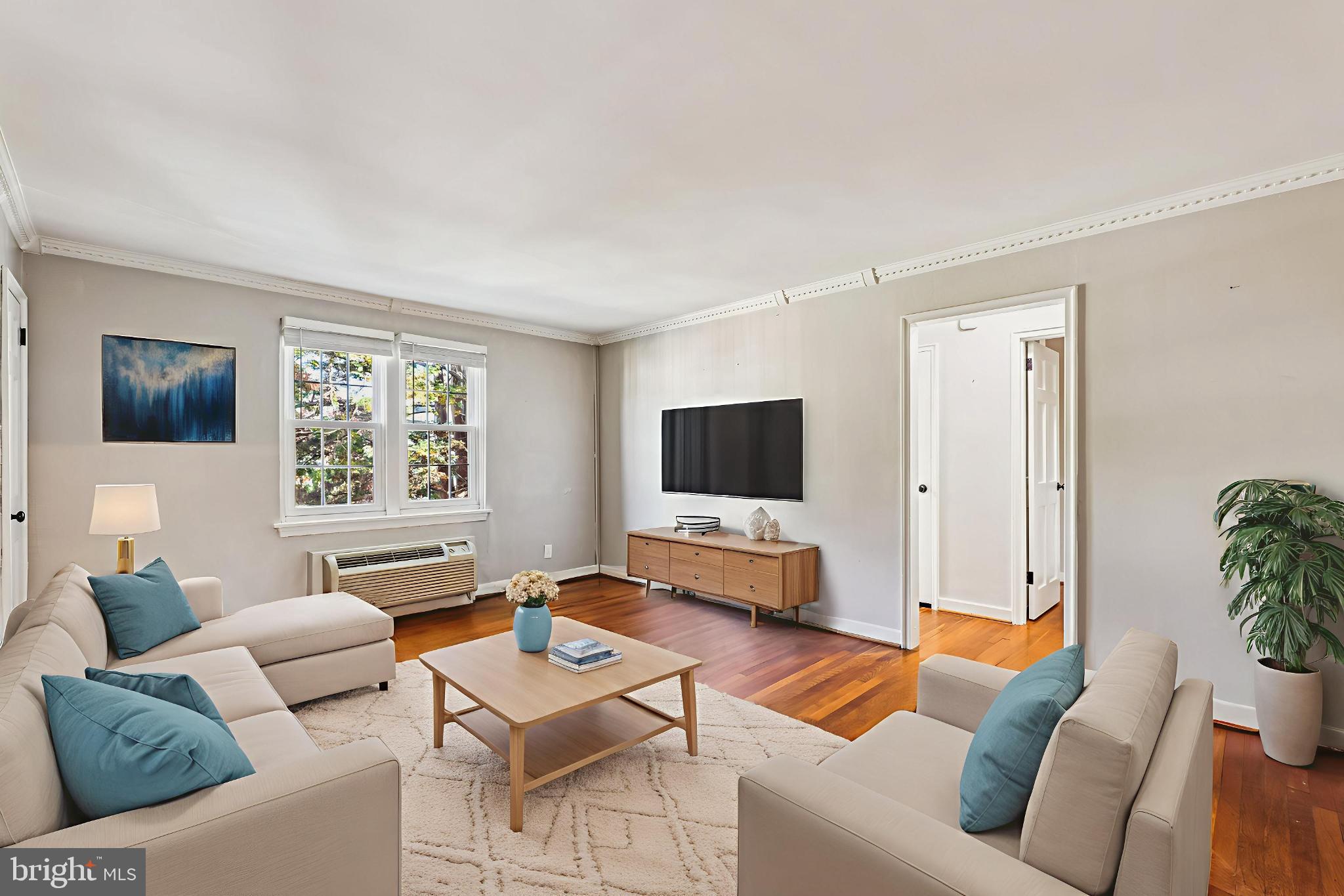 Virtually staged Living room