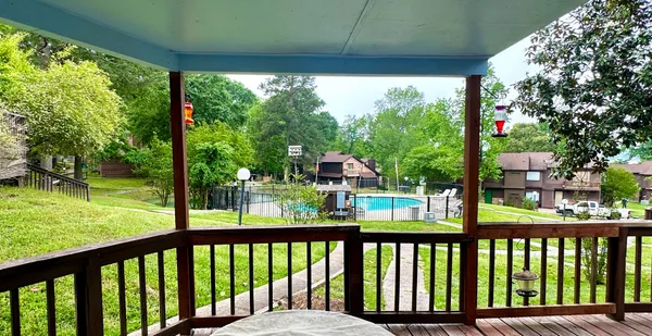 a view of city from a balcony