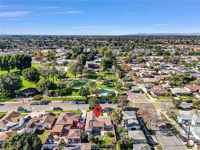 an aerial view of multiple house