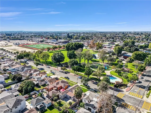 an aerial view of multiple house