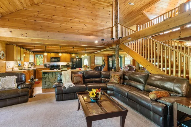 a outdoor living space with patio furniture