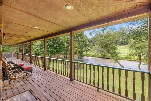 a view of balcony with couch