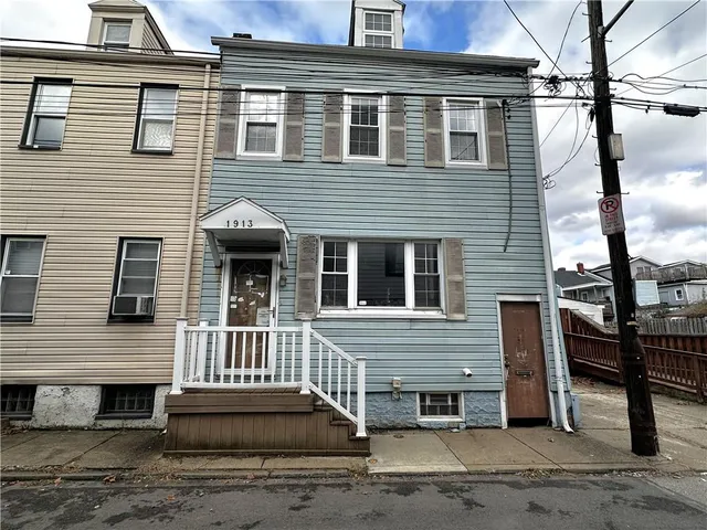 a front view of a house