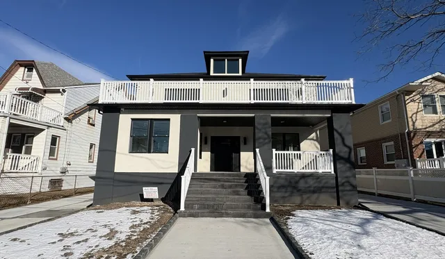 a front view of a house with entryway