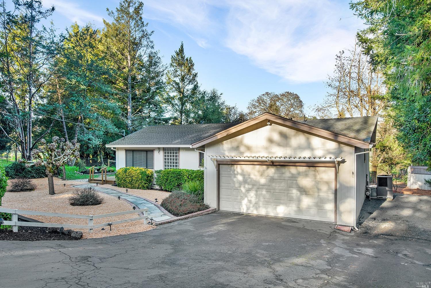 a view of a house with a outdoor space