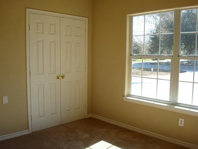 an empty room with a window