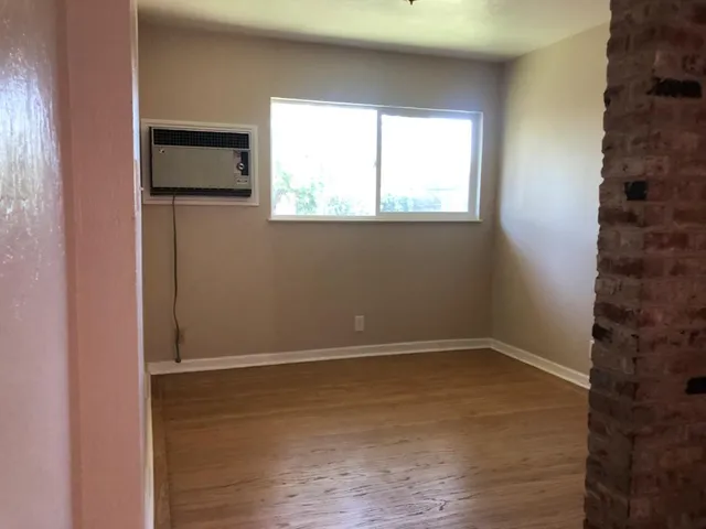 an empty room with a window