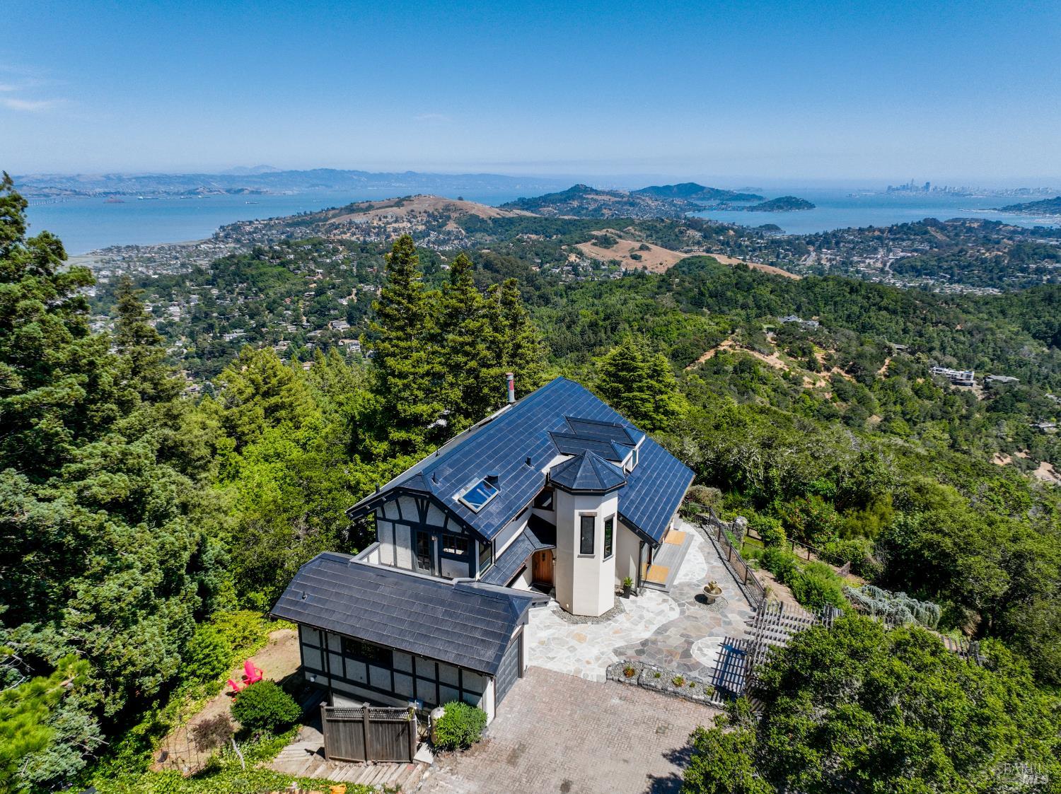 409 Summit Drive Corte Madera, CA 94925 - Photo 1 of 1 an aerial view of a house with a garden
