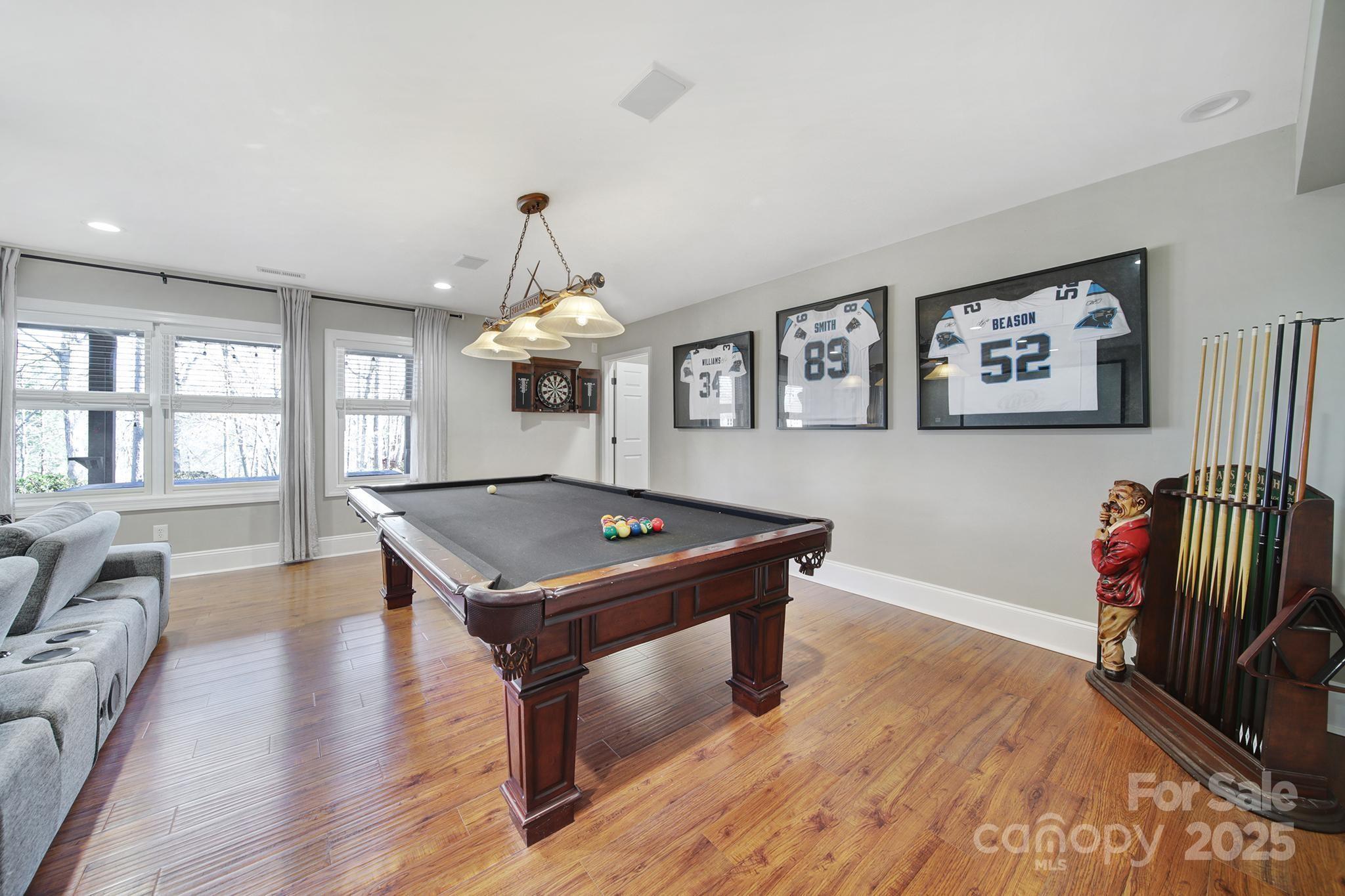 726 Amberly Crossing Fort Mill, SC 29708 - Photo 38 of 47 a room with furniture pool table flat screen tv and windows
