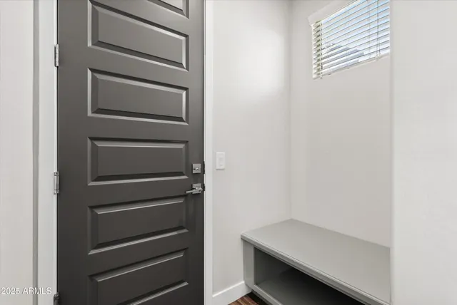 a view of a refrigerator in the kitchen