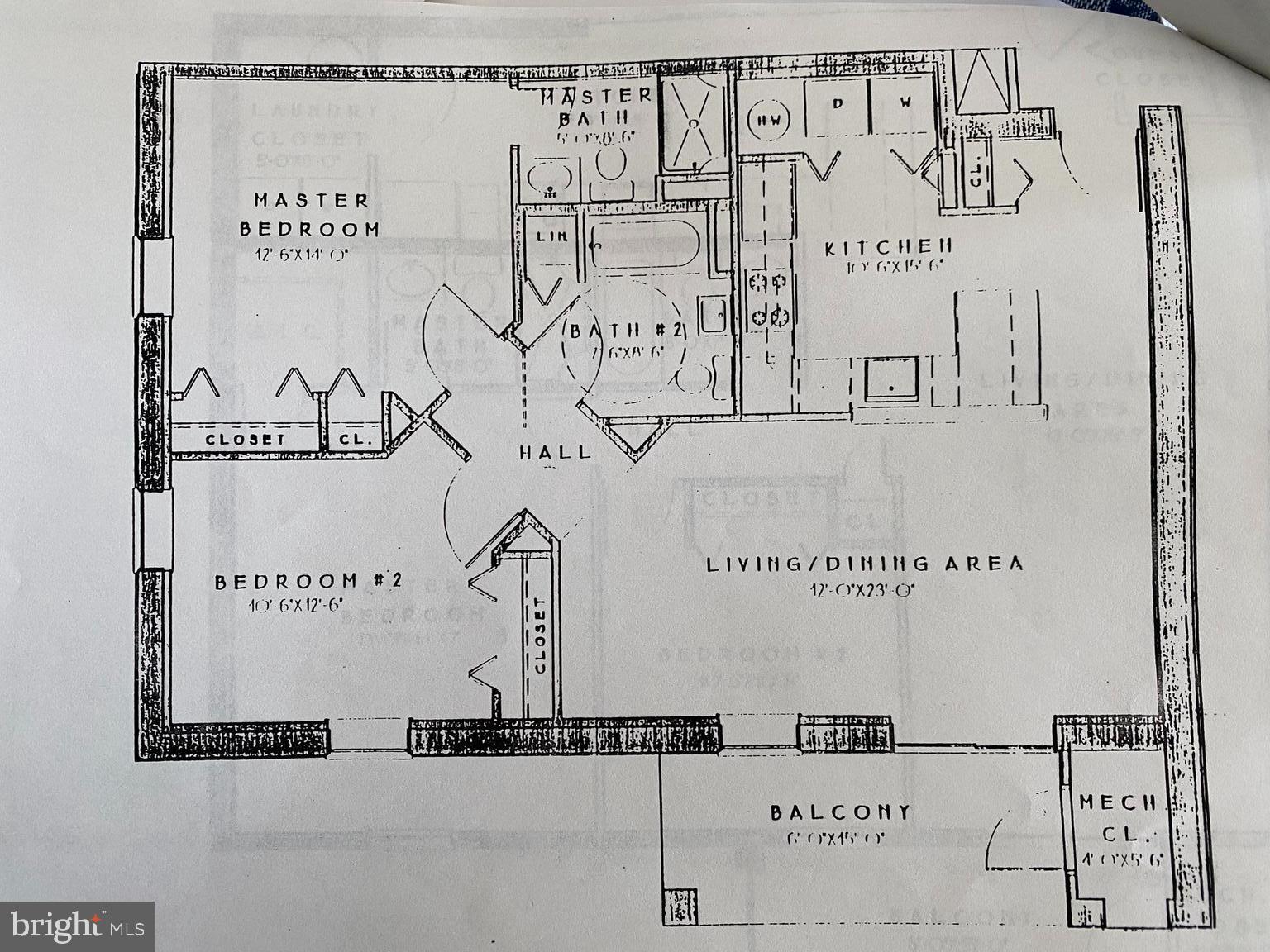 641 Brandon Road Norristown, PA 19403 - Photo 9 of 55 Original Floor Plan for Unit 641