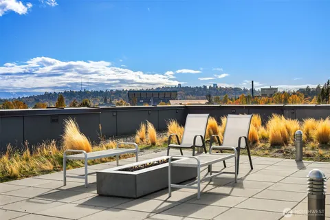 a view of a terrace with chairs