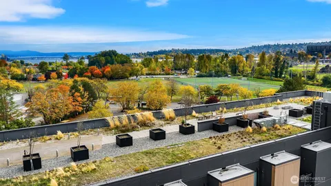 a view of a city from a balcony