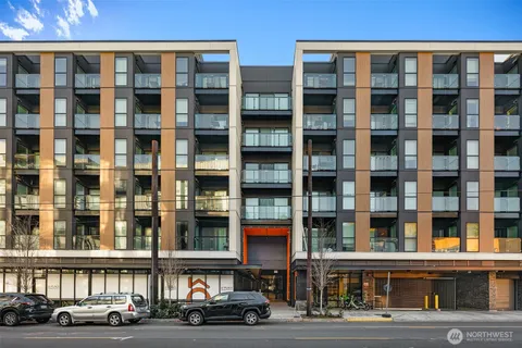 a front view of a building