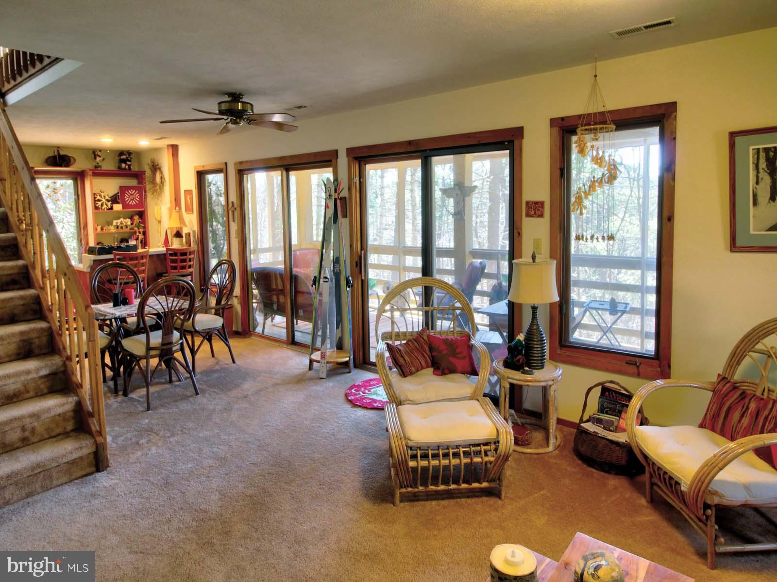 51 Forrest Street Basye, VA 22810 - Photo 20 of 27 a living room with furniture and a floor to ceiling window